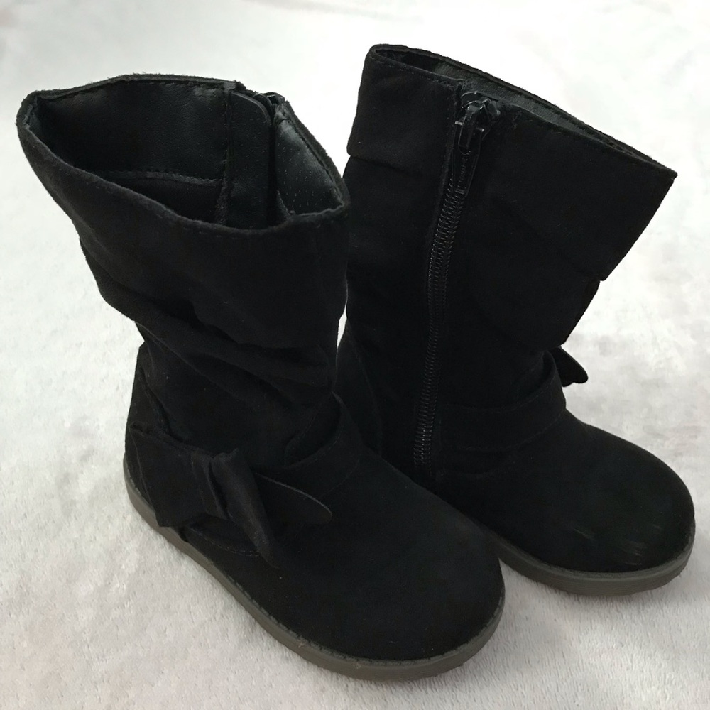 Cat & Jack black boots for toddler girls
